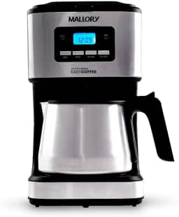 Cafeteira Elétrica Mallory Easy Coffee – Programável, Jarra Inox, 32 Xícaras, Filtro Reutilizável - 127V