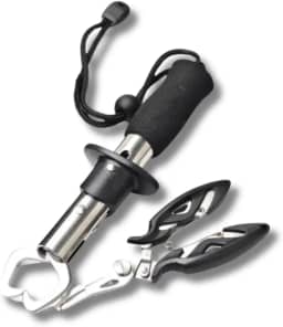 Alicate de Pesca Profissional, Kit com 2 Alicates, Multifuncional para Remoção de Anzóis, Corte de Linha e Contenção de Peixes para Pesca em Água Doce e Salgada