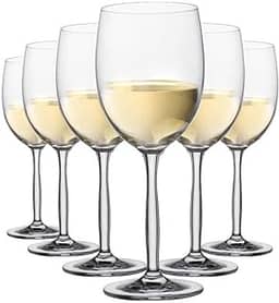 Ruvolo, Taça de Vinho Ritz para Vinho Branco, Taça de Cristal 6 Pcs, 335ml