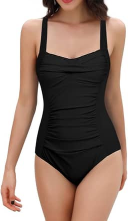 Maiô feminino com decote em V profundo, cintura baixa nas costas, corte alto, peça única