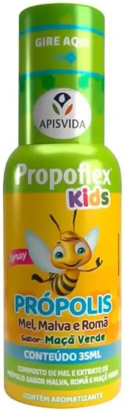 APISVIDA Spray Kids Própolis Verde Sabor Maçã Verde | 35mL | Spray Oral Infantil, Pronto para Uso