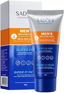 ULELA DIKML Creme de remoção de pelos para homens – indolor, impecável, depilatório calmante para pelos indesejados grossos do corpo masculino – sem cabelo íntimo/privado em casa