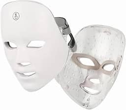 Máscara LED Facial 7 Cores Rejuvenescedora Antiacne e Antienvelhecimento Portátil, Estética Profissional em Casa, Pele Renovada e Antirrugas