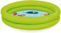 Piscina Banheira Inflável Infantil Bebe Criança 2 anéis 28 Litros - Grupo Ac Multi (Verde)