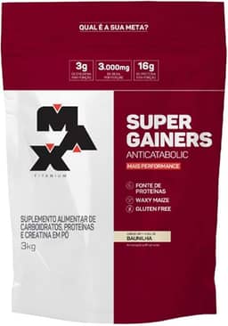 Max Titanium Super Gainers (3Kg) - Sabor Baunilha