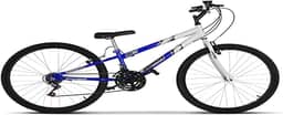 Bicicleta de Passeio Ultra Bikes Esporte Bicolor Rebaixada Aro 26 Reforçada Freio V-Brake – 18 Marchas Azul/Branco,BMR26-02AZ