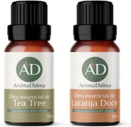 Kit Óleo Essencial Indispensáveis - A Laranja Doce Ajuda a Diminuir Tensão, Ansiedade e Insônia - Melaleuca É Revigorante e Revitalizante | 100% puros e naturais testados por Cromatografia - Aroma D’alma