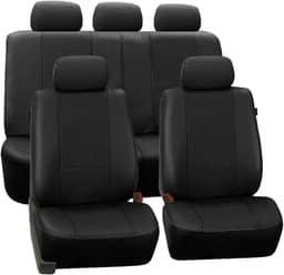 Jogo de Capa Banco Carro Universal em Couro Automotivo (Preto)