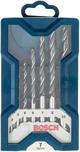 Bosch Jogo de brocas Madeira Mini X-Line 3-10mm 7 peças
