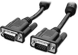Cabo VGA com Filtro Anti Interferência, 2 Metros Preto Monitor e TV Alto Padrão Great Home