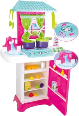 Cozinha gigante Infantil completa com geladeira, Fogão, torneira e Pia com agua, Acessórios Inclusos, brinquedos inclusos, cozinha, comidinha, panelinhas, grande