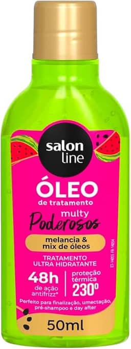 Salon Line, Óleo Capilar Reparador, Multy Poderosos, Cachos dos Sonhos, Melancia e Mix de Óleos - Para Todos os Tipos de Cabelos, 50ml
