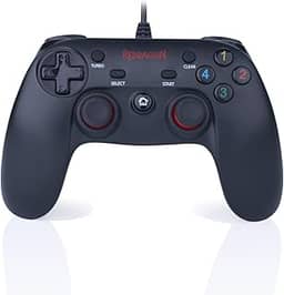 Controle com Fio para Computador e 16 Botões de Comando de Entrada de Dados Saturn G807, Redragon, Joysticks e Controles para Computador, Preto