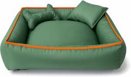 Cama Pet Média para Cachorro, Lavável, 60x60 cm, para Animais até 15kg, Muito Confortavel (Verde)