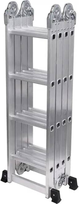 Escada Aluminio, Escada em Alumínio Articulada Dobrável 16 degraus 4x4 Até 13 Posições Aguenta 150kg