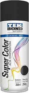 Tinta Spray Preto Alta Temperatura 350ml 250g Tekbond