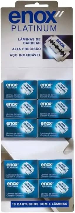 40UN Lâmina De Barbear Fio Duplo Platinum Enox (40)