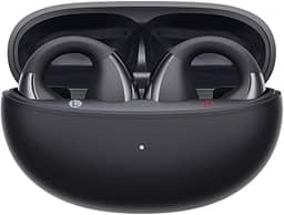 Fones de Ouvido Abertos QCY Crossky C30, Fones Bluetooth 5.4 com Clipe, Conforto Leve, Ajuste Estável, 25 Horas de Reprodução (Preto)