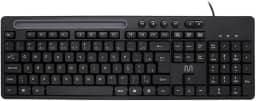 Teclado com Fio Multi USB com 6 Teclas Multimídia, Slot para Tablet até 10” e Teclas Silenciosas – Preto TC262