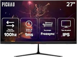 Monitor Gamer Pichau Athen V3 | 27″ | IPS | FHD | 1 ms | 100 Hz | FreeSync | HDMI/VGA | PG-ATH27V3-BL01