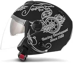 CAPACETE ABERTO PRO TORK NEW ATOMIC HIGHWAY DREAMS FOSCO PRETO FOSCO TAM. 58