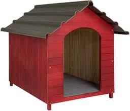 Casa Casinha De Cachorro com Telhado Ecológico Grande N4 (Mogno)