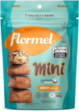 Mini Bombom de Coco FLORMEL Zero Açúcar 60 Gramas