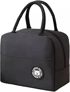 Lancheira Térmica Reutilizável para Marmita – Bolsa Sacola à Prova de Vazamentos, Mantém Alimentos Quentes e Frios, Ideal para Academia, Trabalho e Passeios – (Preto)