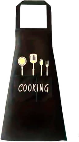 Avental de Cozinha em Poliéster Impermeável 95cm com Bolso Frontal