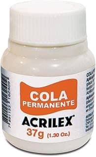 Cola Permanente Para Tecido, Acrilex, Pote de 37 Gramas