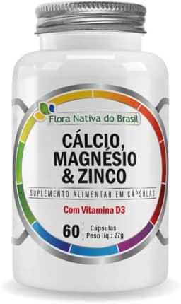 Cmz (Cálcio, Magnésio, Zinco e D3) 500mg 60 Cápsulas Flora Nativa