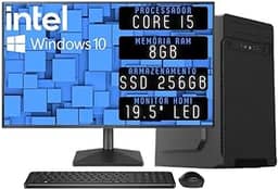 Computador Completo 3green Desktop Intel Core i5 8GB Monitor 19.5' HDMI SSD 256GB Windows 10 3D-083
