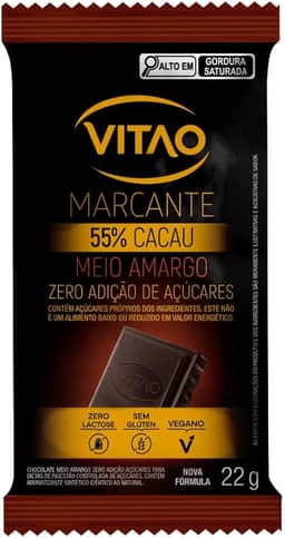 Chocolate Meio Amargo Zero Açúcar