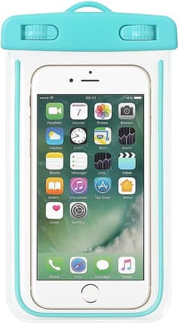 Kit 2 capas Protetora à Prova d'Água para Celular – Universal com Alça de Pescoço (Azul)