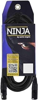 CABO PARA MICROFONE 0,20 MM CONECTOR XLR MACHO/XLR FEMEA NINJA 10FT 3,05 METROS PRETO - SANTO ANGELO