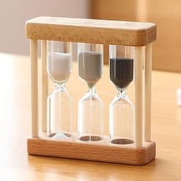 Marrom criativo 1/3/5 minuto de madeira areia vidro ampulheta relógio temporizador decoração casa utensílios de cozinha presente para estilo simples para casa, mesa, escritório decorativo