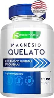 Magnesio Quelato 500mg 100% Puro Maxima Absorção 120 Cáps Ecomev 2 Meses
