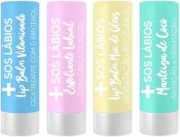 Kit 4 Unidades - Tratamento Intensivo Sos Labios - Recupera E Protege Seus Labios Top Beauty