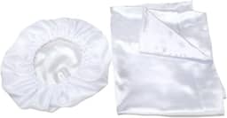 Kit 2 Fronhas 50x70 +1 Touca De Cetim Anti Frizz Branca