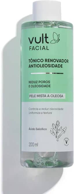 Vult Tônico Renovador Facial Antioleosidade 200ml