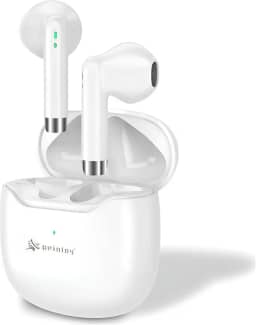 Fone de Ouvido Bluetooth 5.4 Sem Fio TWS, À Prova d’Água IPX4, Case de Carregamento, Microfone Embutido, Som Estéreo Hi-Fi, Bateria Longa, Anti Ruído, Compatível Android e iPhone (Branco)