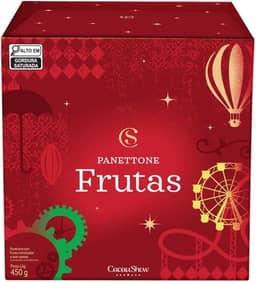 Panettone Frutas Cristalizadas Cacau Show 450g Natal