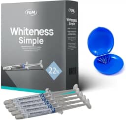Kit Clareador Dental Uso Caseiro Whiteness Simple 22% Fgm