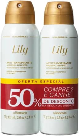 Kit Desodorante Antitranspirante Lily (2 unidades)