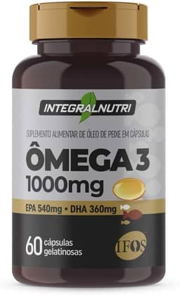 Ômega 3 1000 mg 60 Cápsulas INTEGRALNUTRI- EPA 540 mg DHA 360 mg Com Selo IFOS Óleo de Peixe