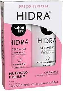 Salon Line, Kit Shampoo e Condicionador, Hidra Nutrição e Brilho, Vegano - Todos os Tipos de Cabelos, 300 ml cada