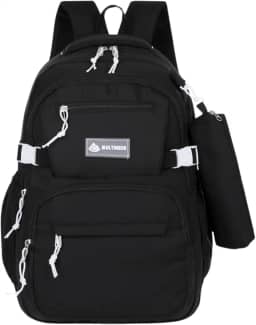 Mochila Escolar Grande Impermeável Bolsa Reforçada Com Bolso Antifurto e Divisória Para Notebook Acompanha Estojo Feminina Masculina Trabalho Faculdade Adulto Infantil Juvenil Adolescente