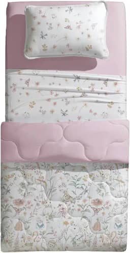 Edredom Mundo Kids Malha antim - Jardim Mágico - Solteiro