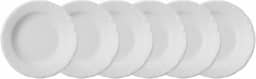Estojo com 6 Pratos Fundos em Porcelana - Modelo Redondo com Relevo Pomerode - Branca - fabricado pela Schmidt.