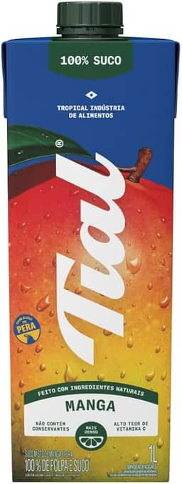 Suco Misto de Manga e Maçã 100%, Tial, 1L, Sem Adição de Açúcar, Sem Ingredientes Artificiais, Não Contém Conservantes, Pronto para Beber